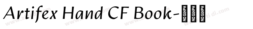 Artifex Hand CF Book字体转换